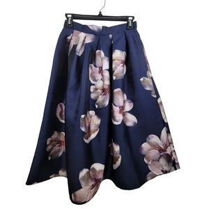 San Joy Royal Blue Floral Skirt